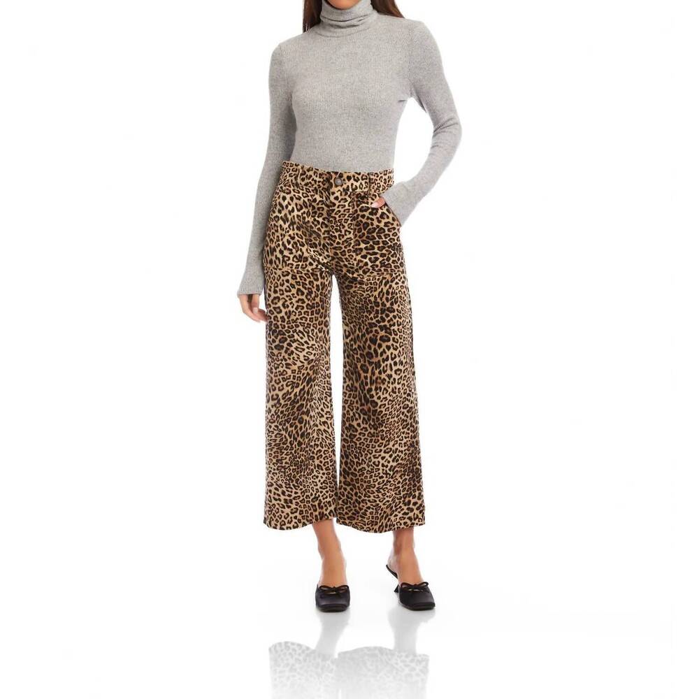 NEW FIFTEEN TWENTY rylee cropped pants in leopard